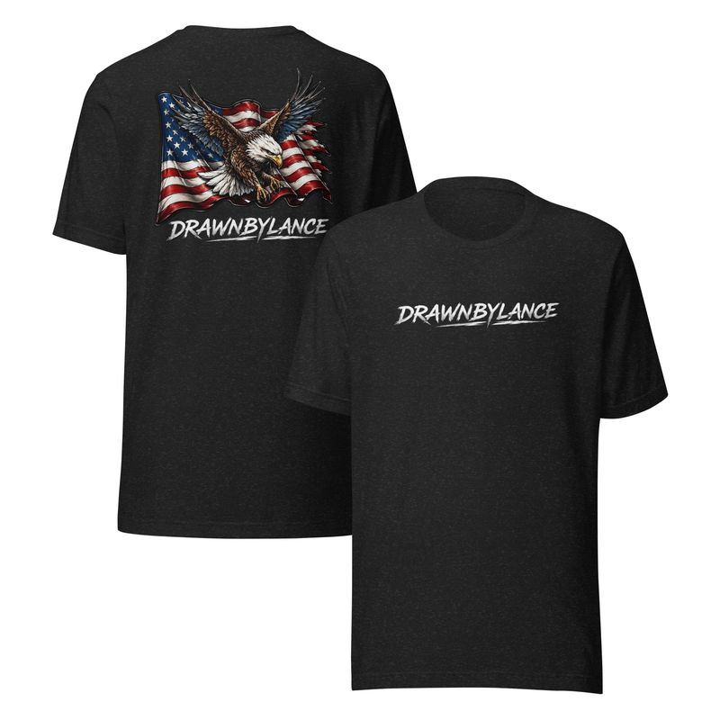 Drawn by Lance EAGLE US FLAG LOGO Premium Unisex T-Shirt