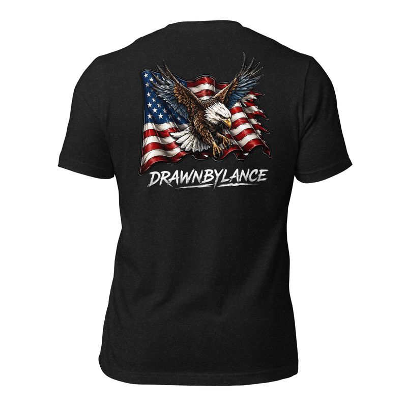 Drawn by Lance EAGLE US FLAG LOGO Premium Unisex T-Shirt
