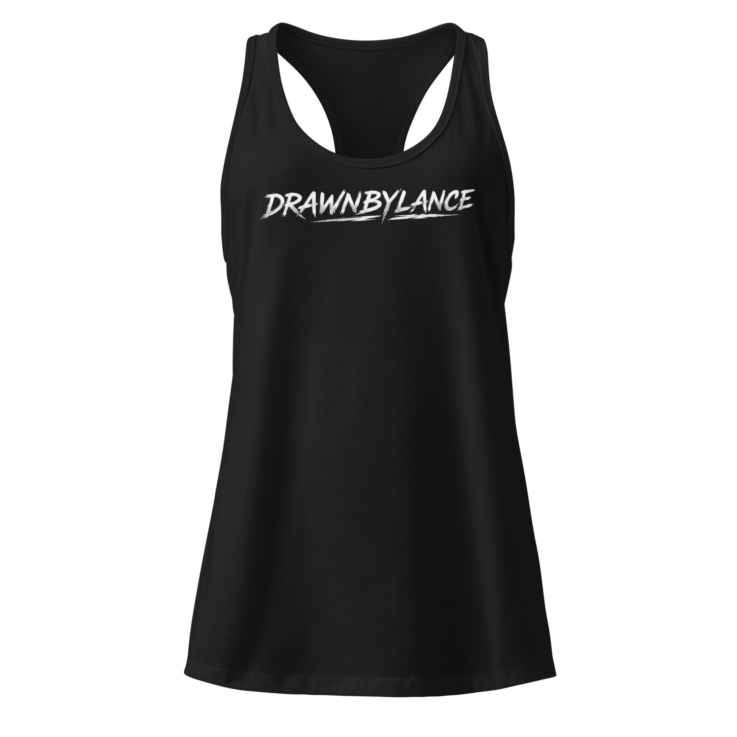 Drawn by Lance EAGLE US FLAG LOGO Premium Women’s Fitted Racerback Tank Top