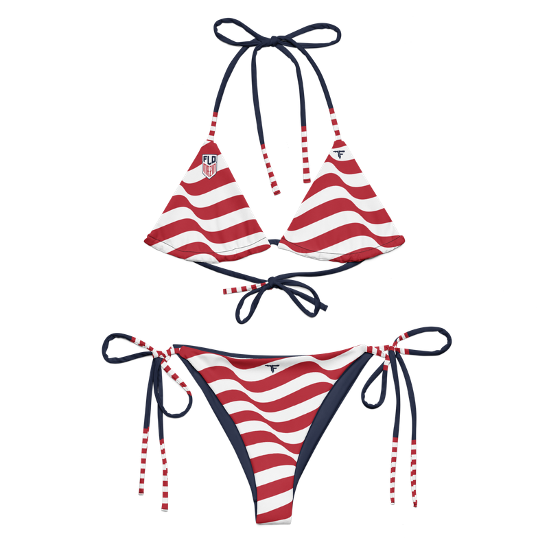 FLOMAZIN FLOKINI™ USAMAZIN FREEDOM WAVE Patriotic String Bikini