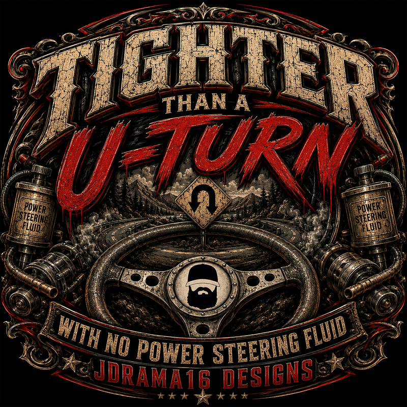 JDRAMA16 DESIGNS U-Turn Premium Unisex Fitted T-Shirt