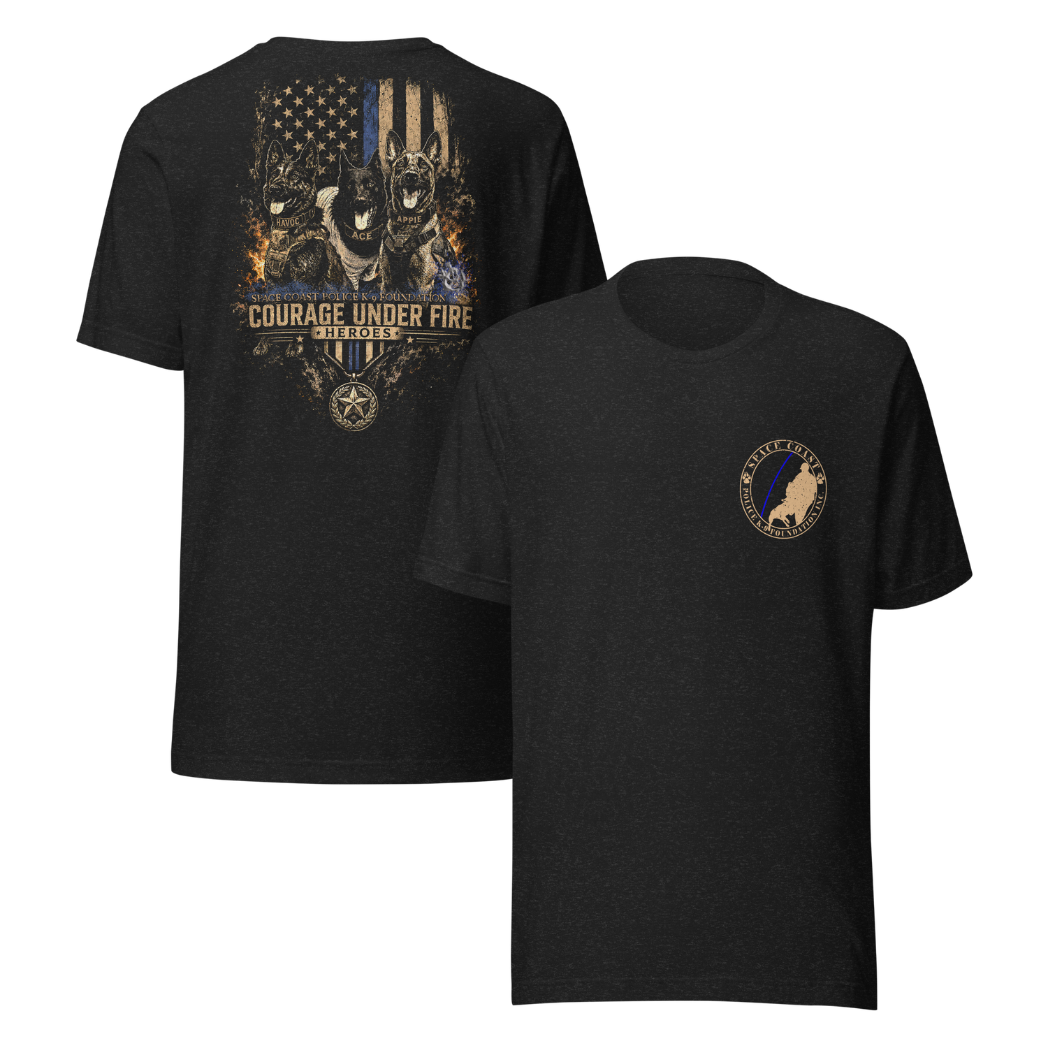 Space Coast Police K-9 Foundation Courage Under Fire Premium Unisex T-Shirt