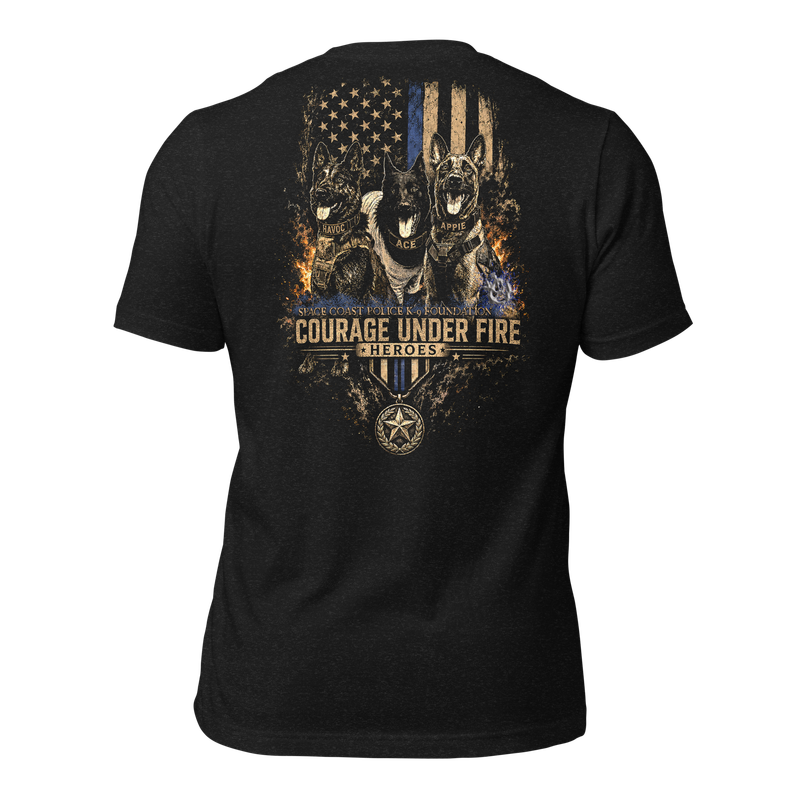 Space Coast Police K-9 Foundation Courage Under Fire Premium Unisex T-Shirt