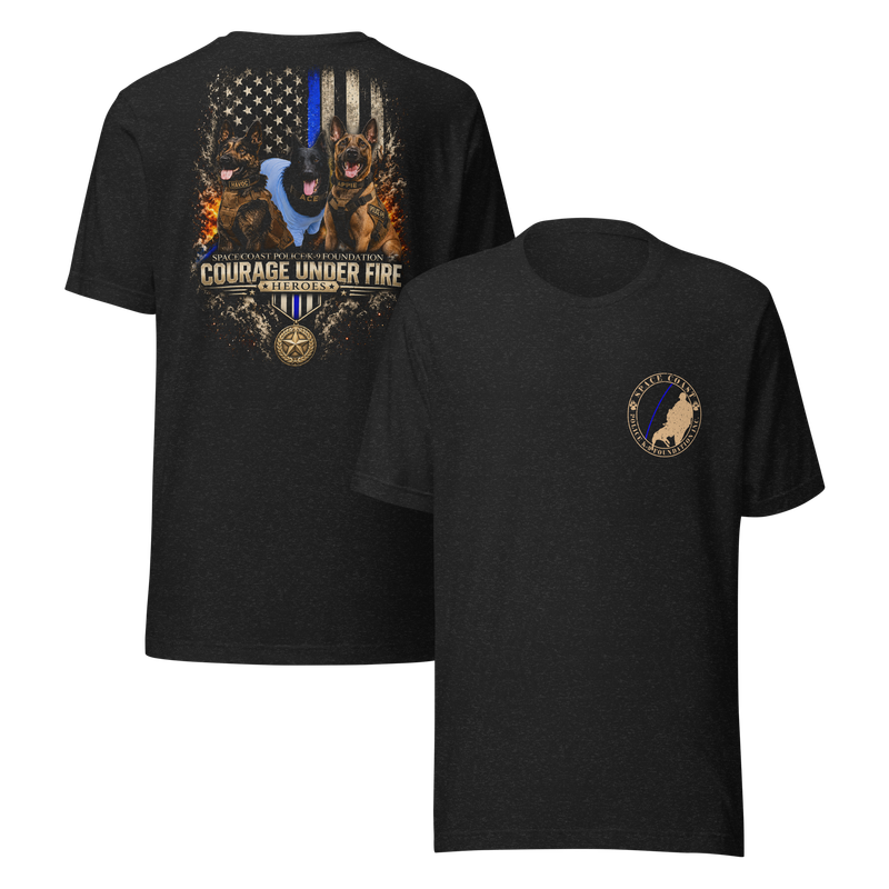 Space Coast Police K-9 Foundation Courage Under Fire Premium Unisex T-Shirt