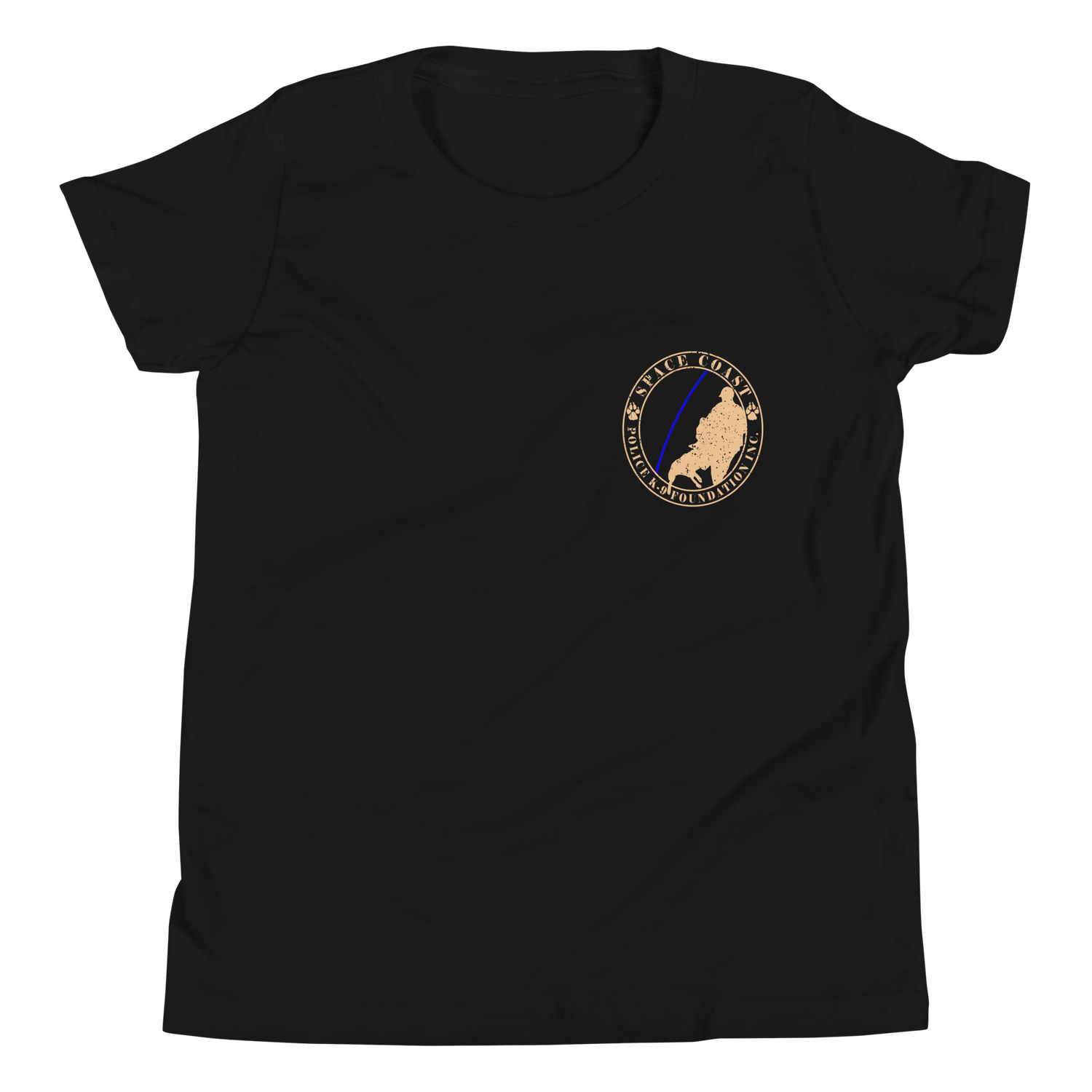 Space Coast Police K-9 Foundation Courage Under Fire Premium Youth Short Sleeve T-Shirt