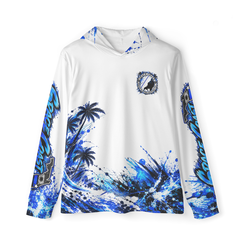 Space Coast Police K-9 Foundation - Land Shark Free because of the Brave - Sports Warmup Hoodie