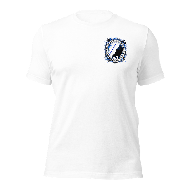Space Coast Police K-9 Foundation - Land Shark Free because of the Brave - Premium Unisex T-Shirt