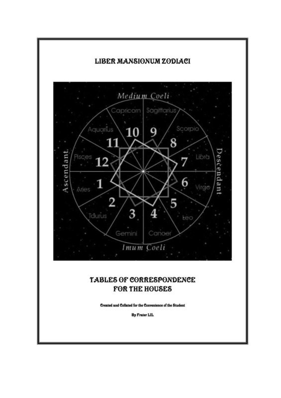Liber Mansionum Zodiaci