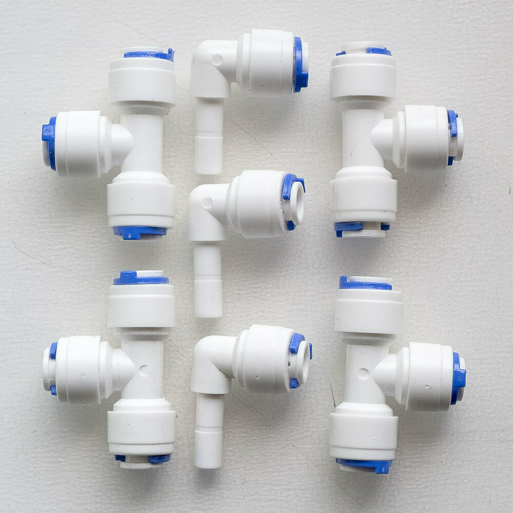 Фитинги 1/8 для фильтра. Переходник фитинг для фильтра трубка 1/4" - 1/8". Фитинг для фильтра обратного осмоса. Цанга аквафор. Переходник с фильтра аквафор на 1/2.