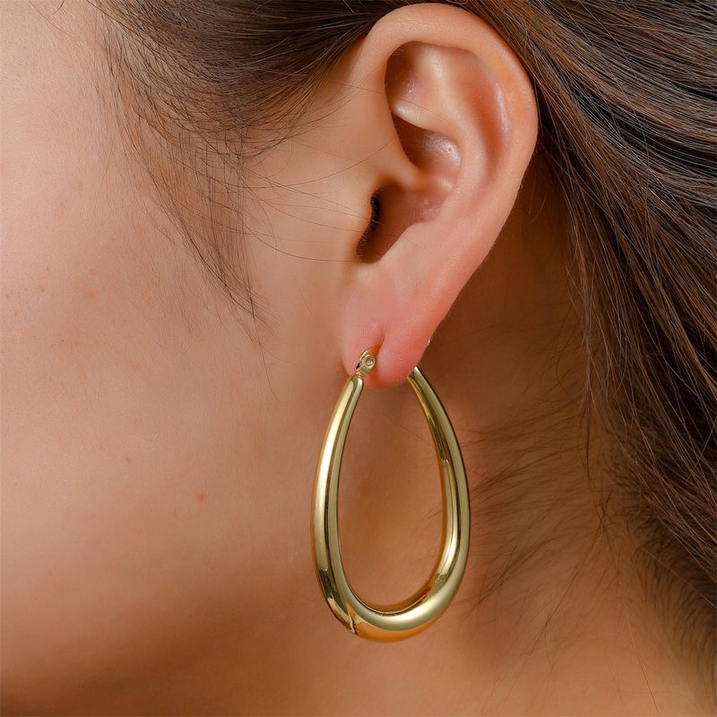 Oorbel Big Oval Hoop - Gold