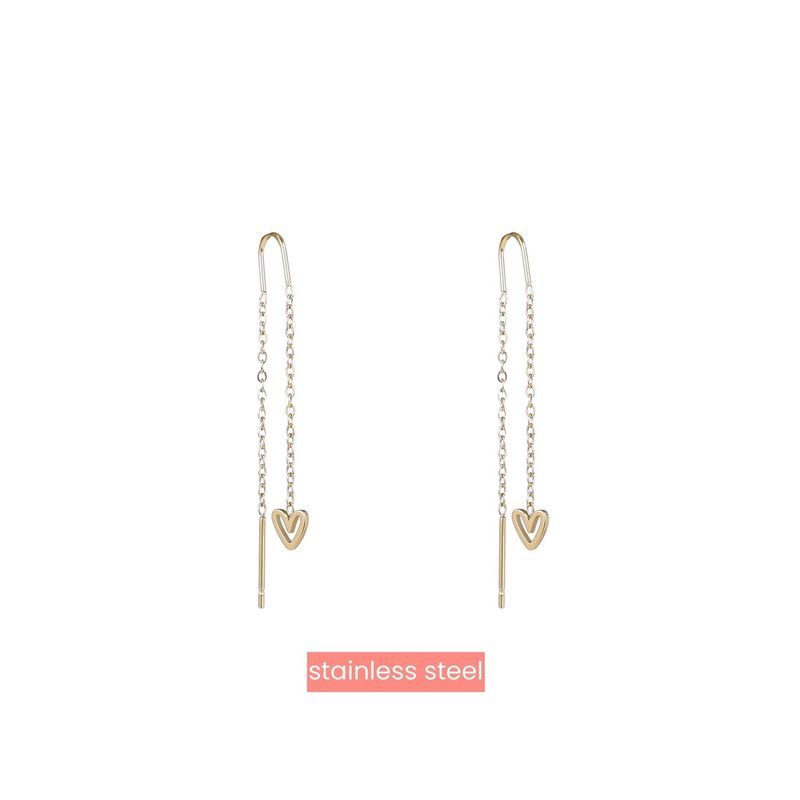 Oorbel Go Trough Heart - Gold