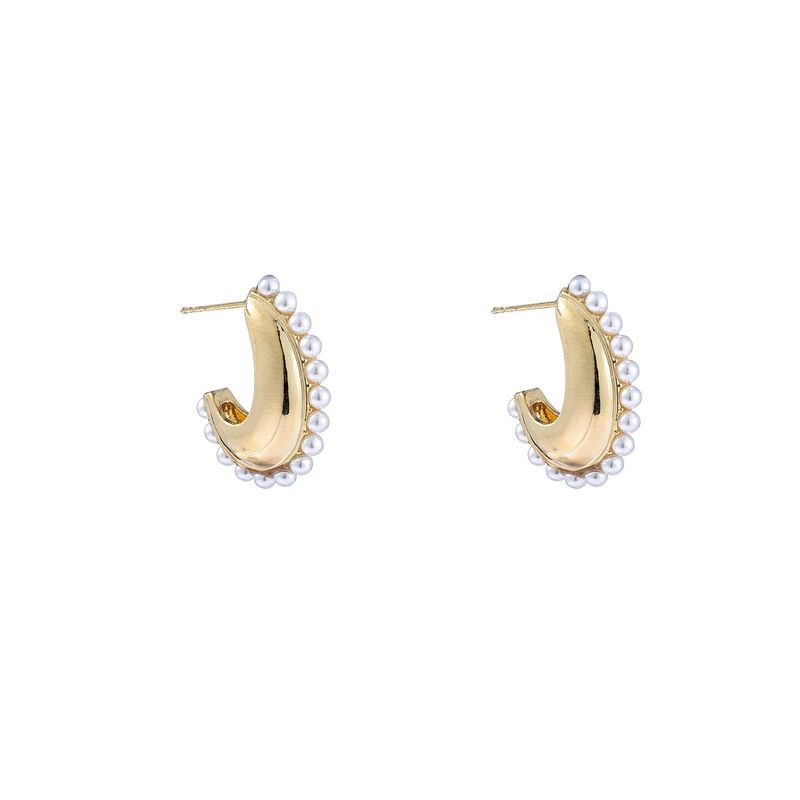 Oorbel Pearly Drop Gold