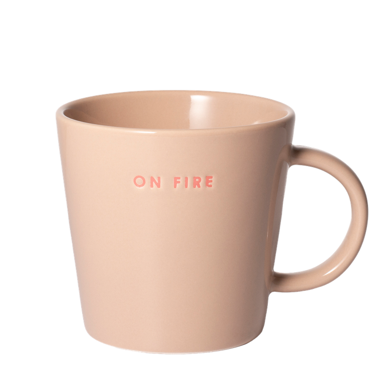 Tea Cup Ceramic ON FIRE - Beige 350ml