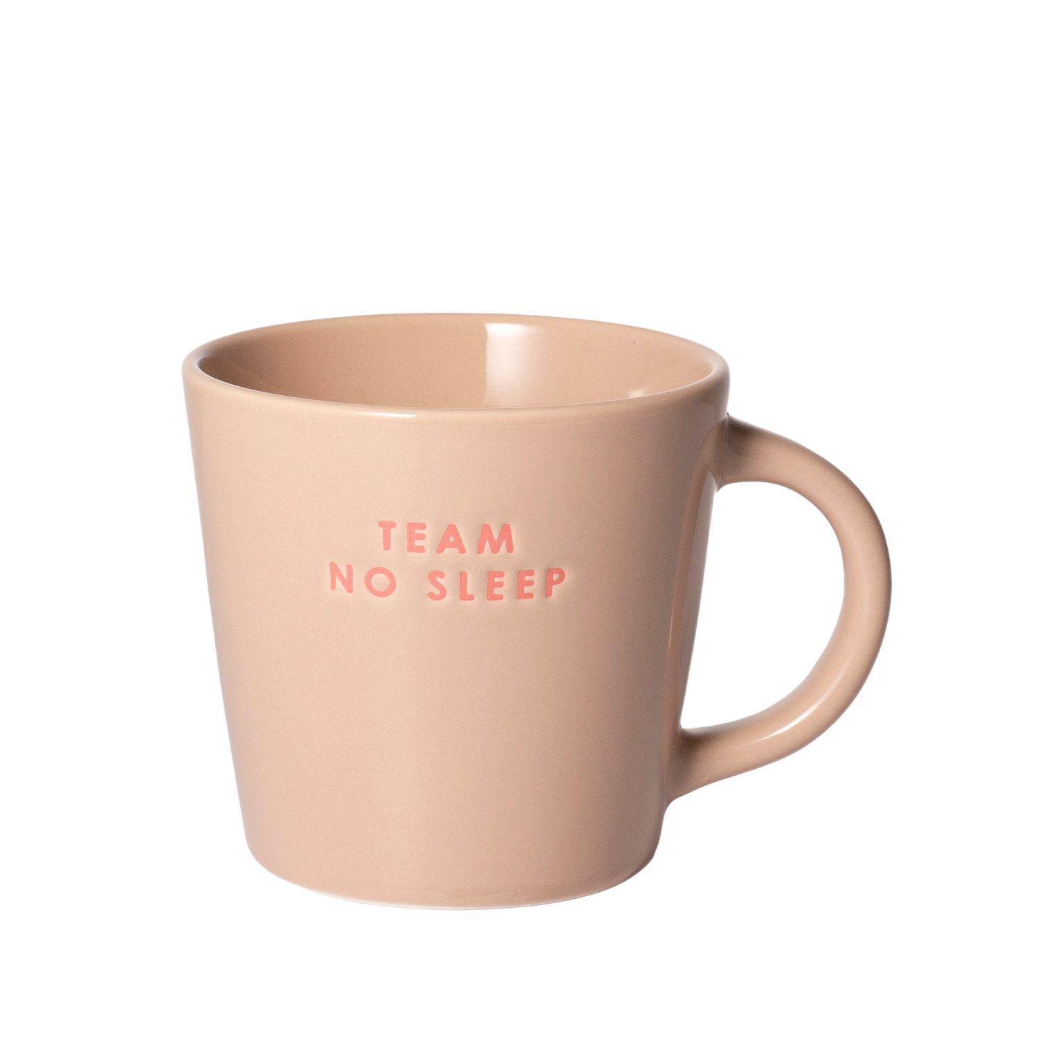 Cappuccino Cup Ceramics TEAM NO SLEEP - Beige 250ml