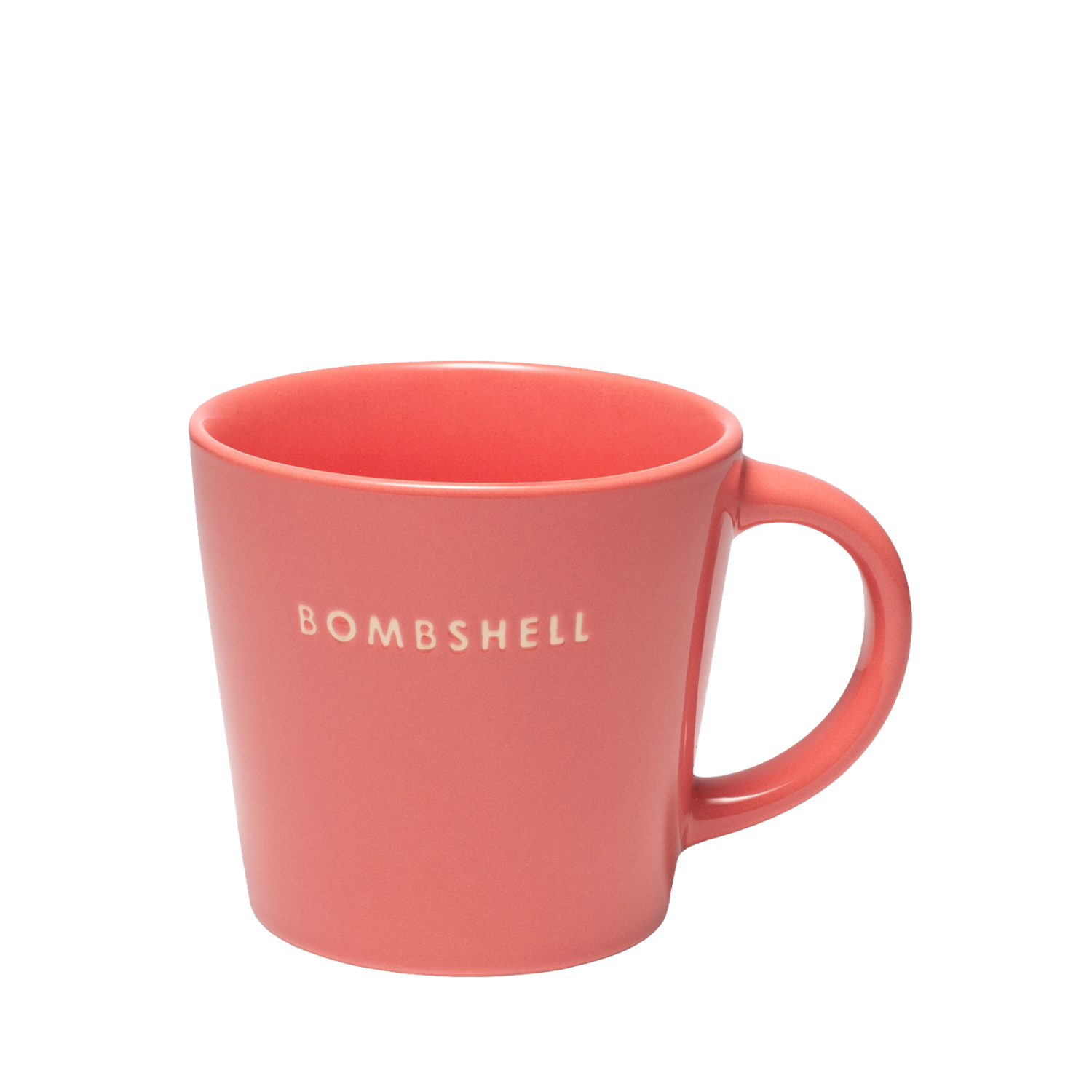 Cappuccino Cup Ceramic BOMBSHELL - Coral 250ml
