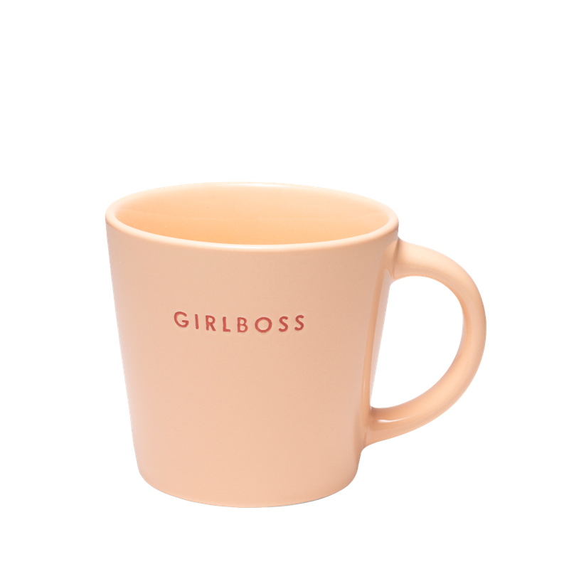 Cappuccino Cup Ceramic GIRLBOSS - Salmon