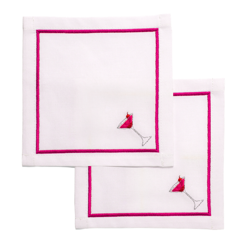 Cocktail Napkins Cosmopolitan White