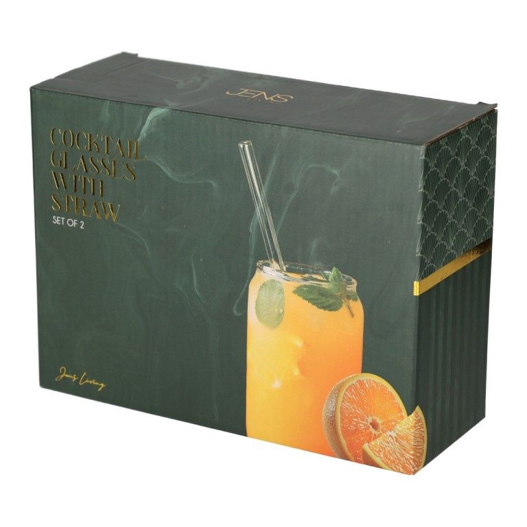 Cocktail glazen met Rietje