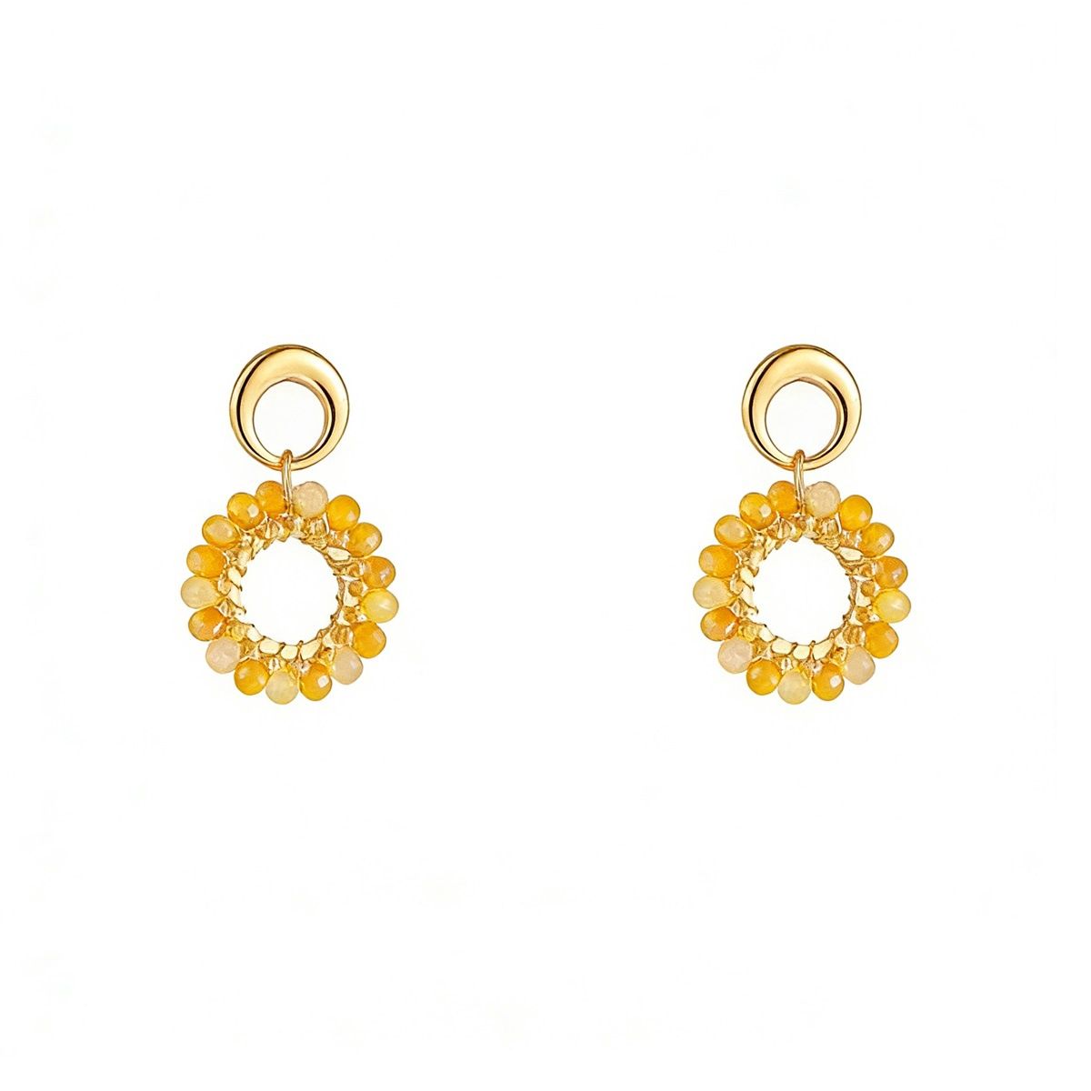 2 Rounds Stud - Butter Yellow