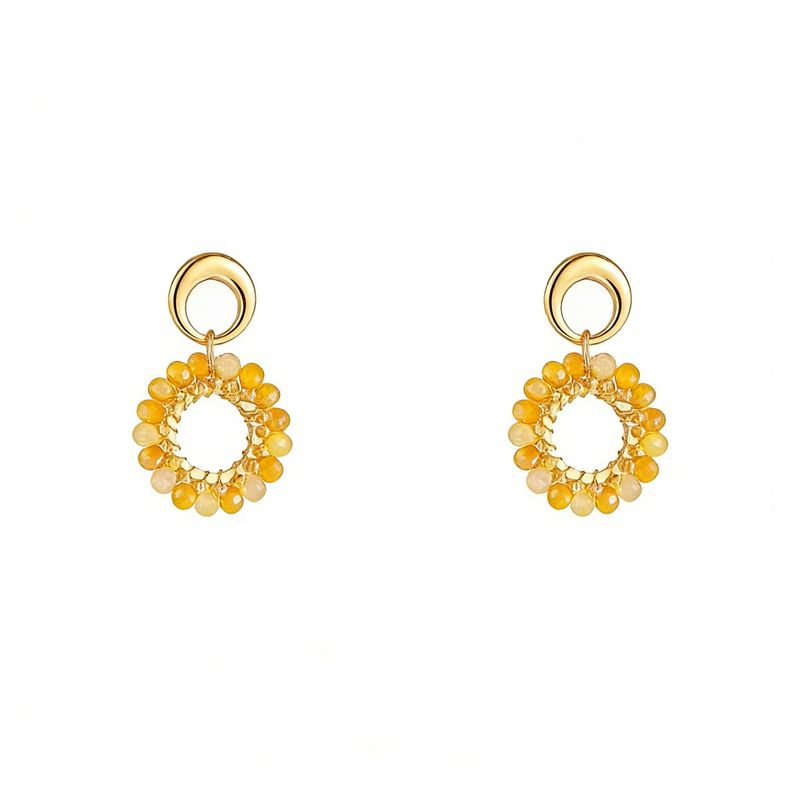 2 Rounds Stud - Butter Yellow