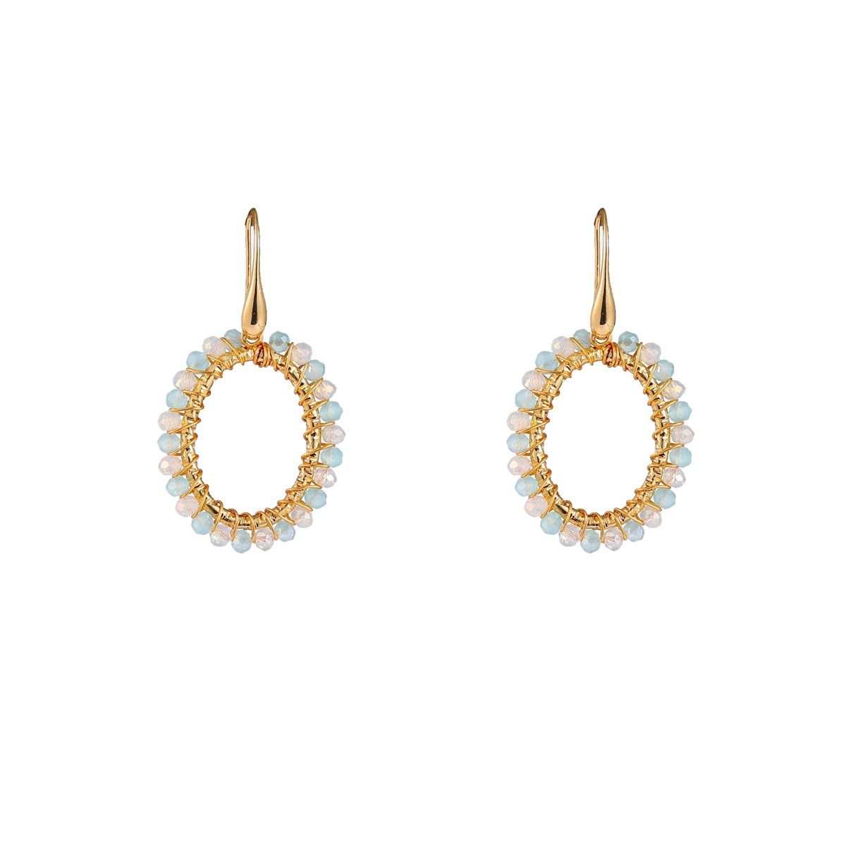 Oval Dangle - Blue Sky