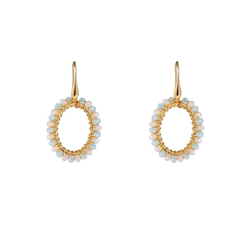 Oval Dangle - Blue Sky