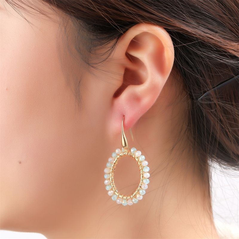 Oval Dangle - Blue Sky