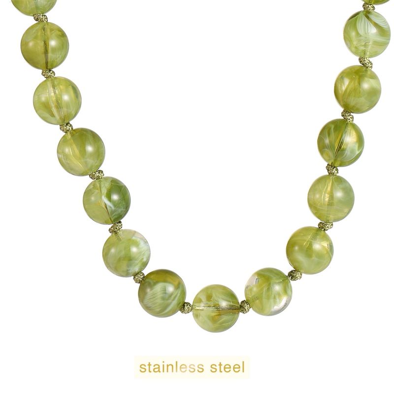Big Stones Necklace - Summer Olive