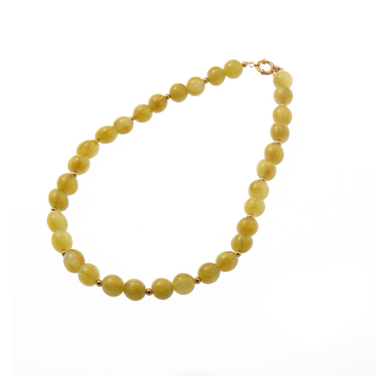 Glamour Stones Necklace - Gold / Olive