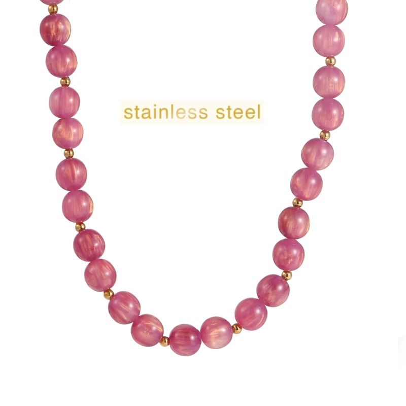 Glamour Stones Necklace - Raspberry