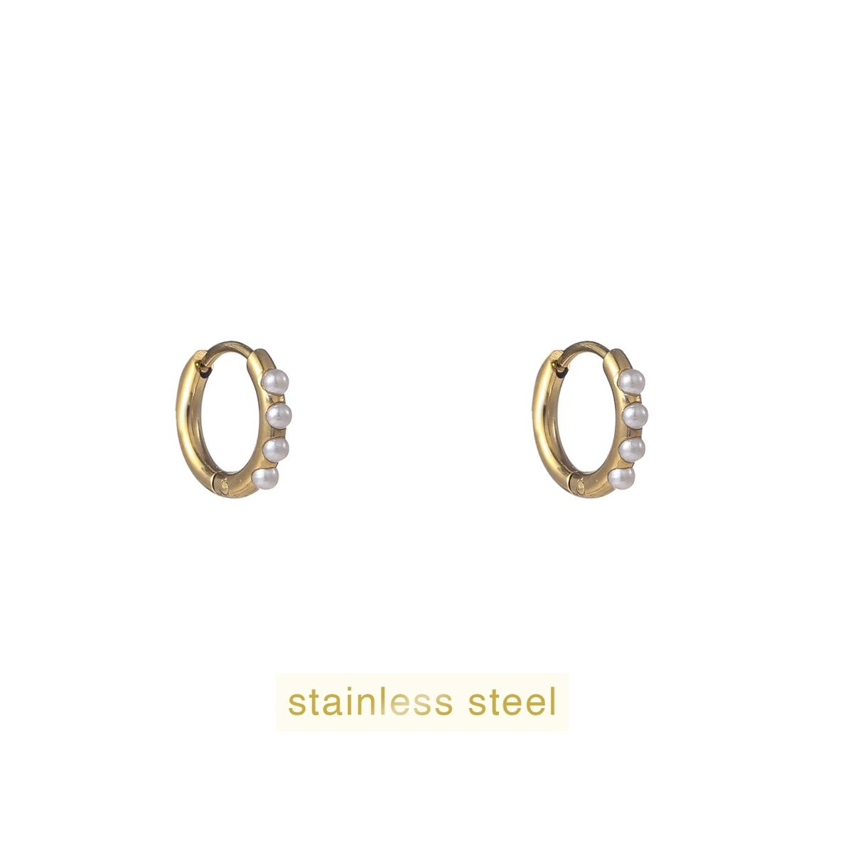 Pearl Hoop - 10mm Gold