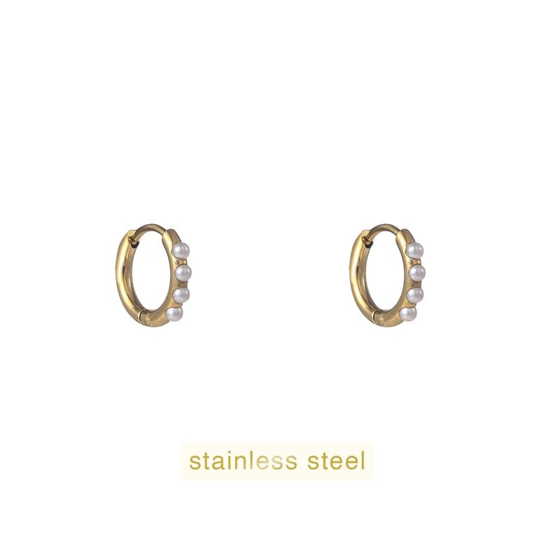 Pearl Hoop - 10mm Gold