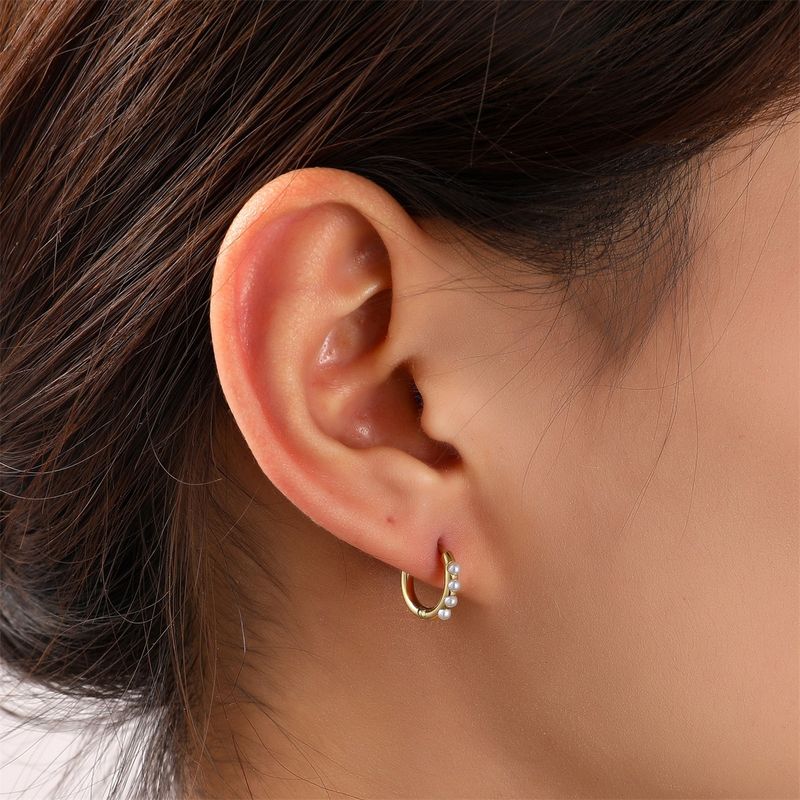 Pearl Hoop - 10mm Gold
