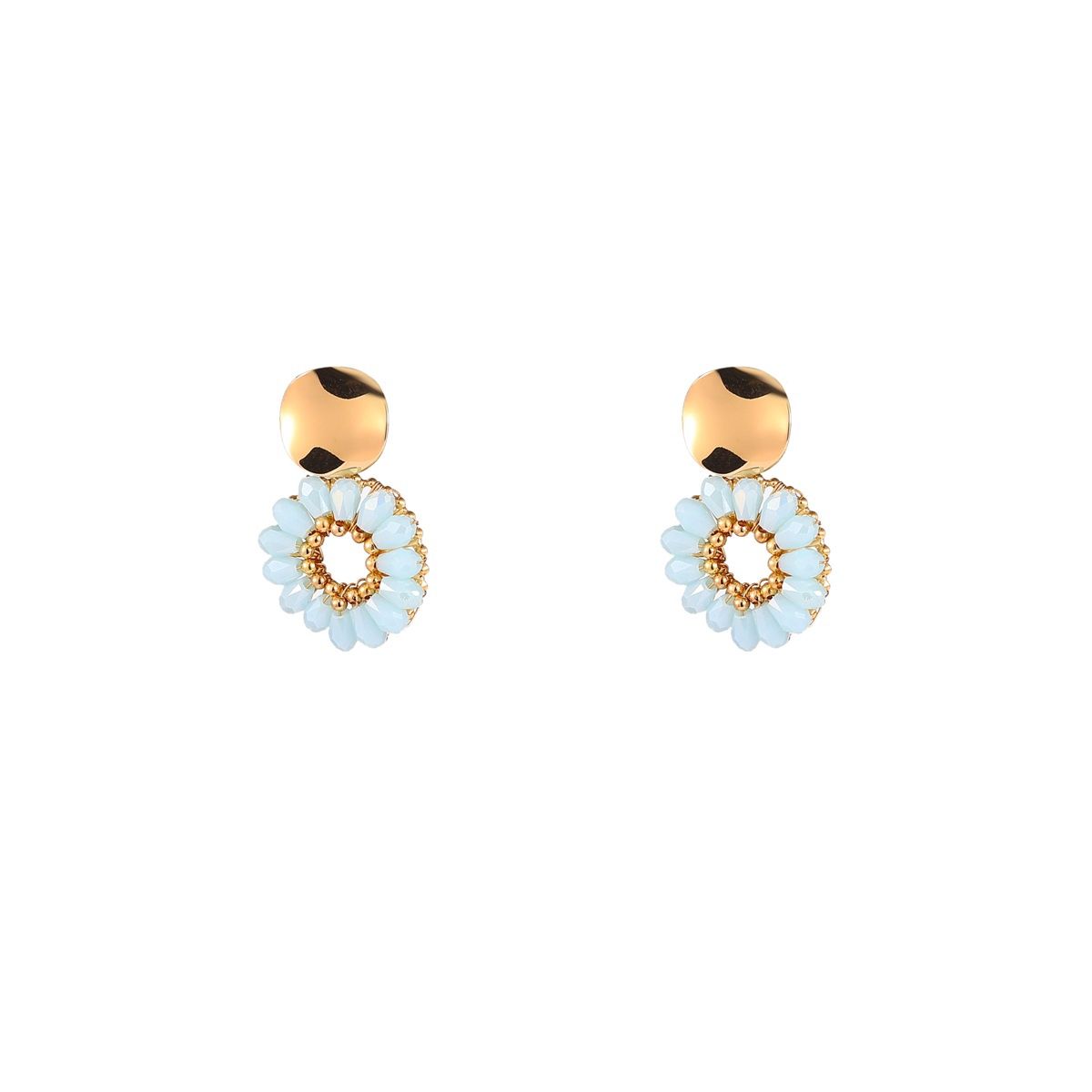 Round Stud Dangle - Sky Blue