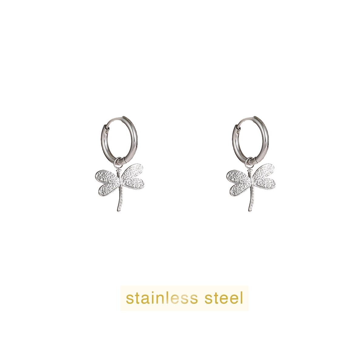 Dragonfly Hoop - Silver