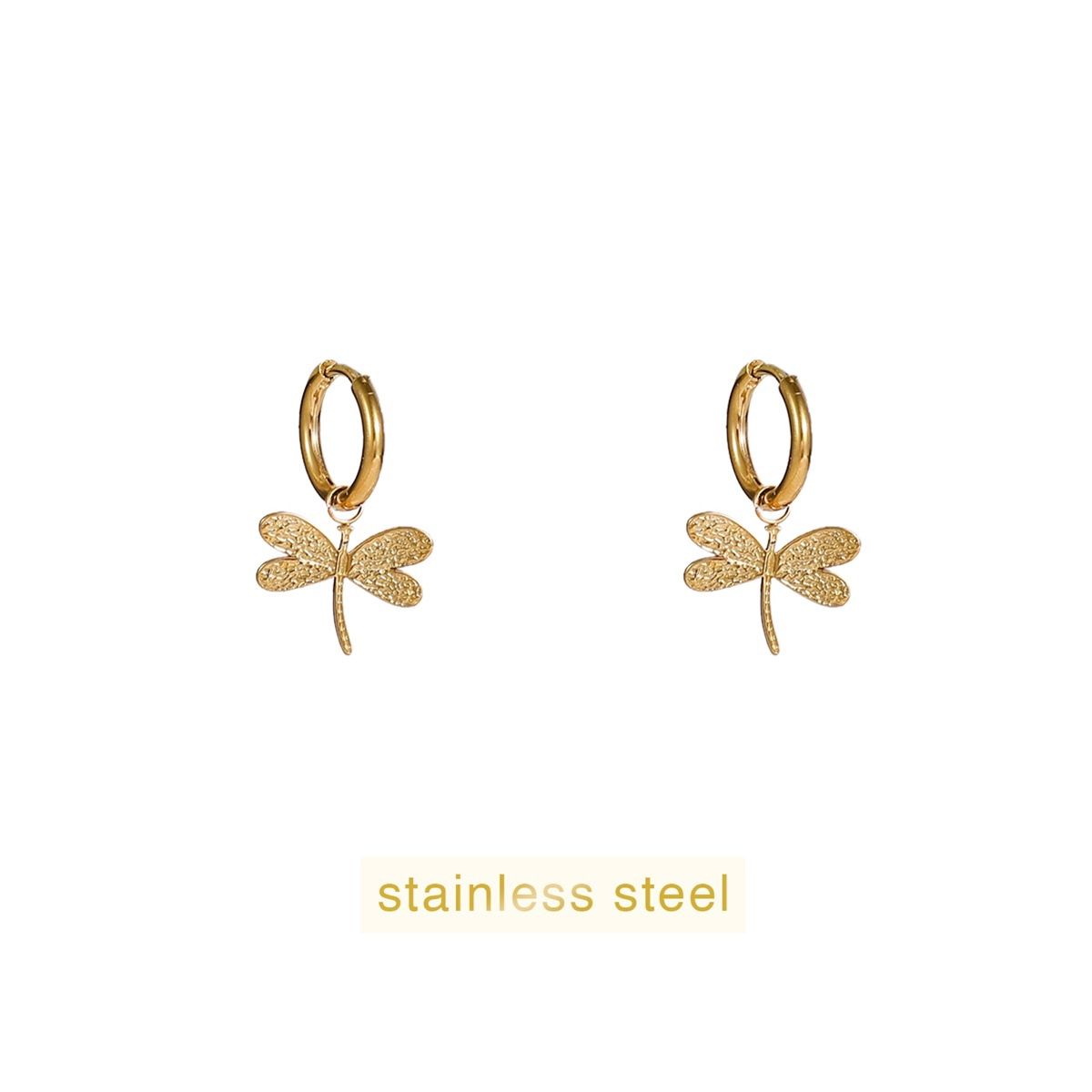 Dragonfly Hoop - Gold