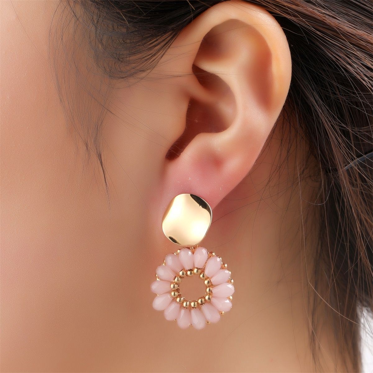 Round Stud Dangle - Summer Plum