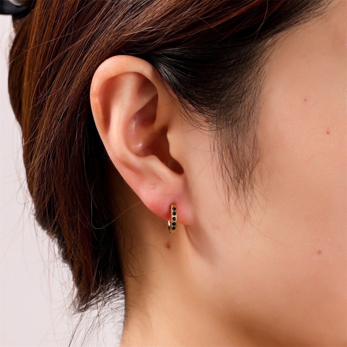 Sparkle Hoop 10mm - Gold / Black