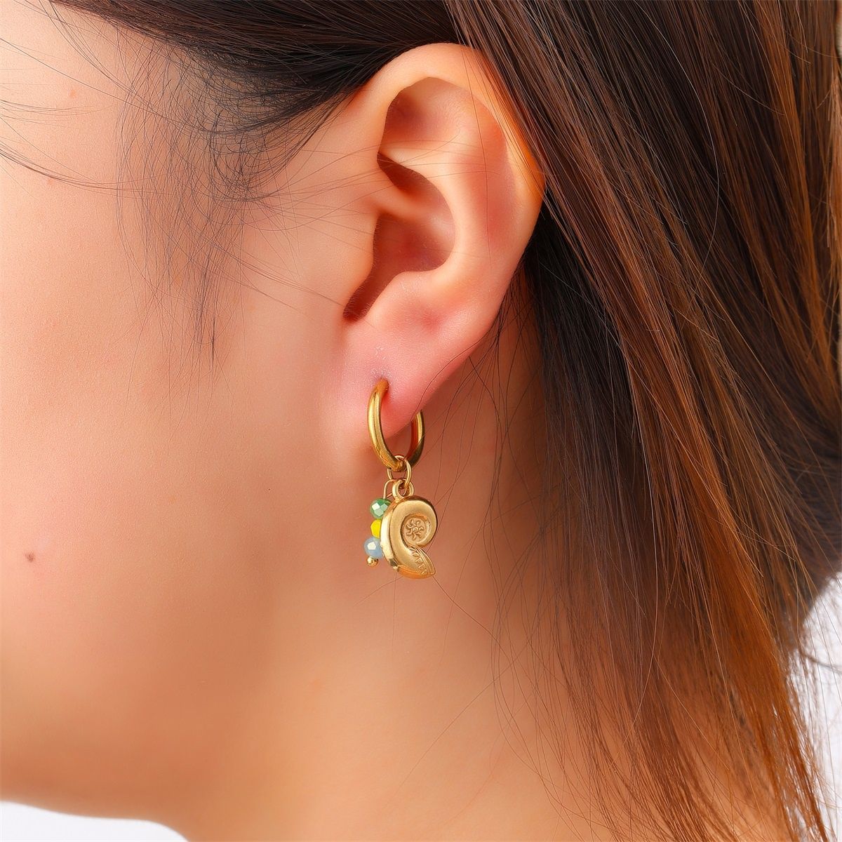 Summer Shellfish Hoop - Gold