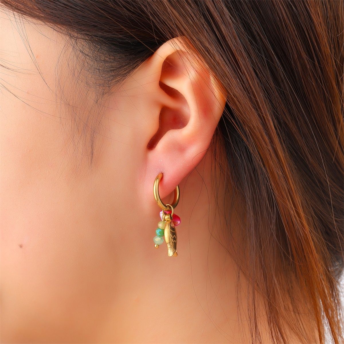 SummerSmall Fish Hoop - Gold