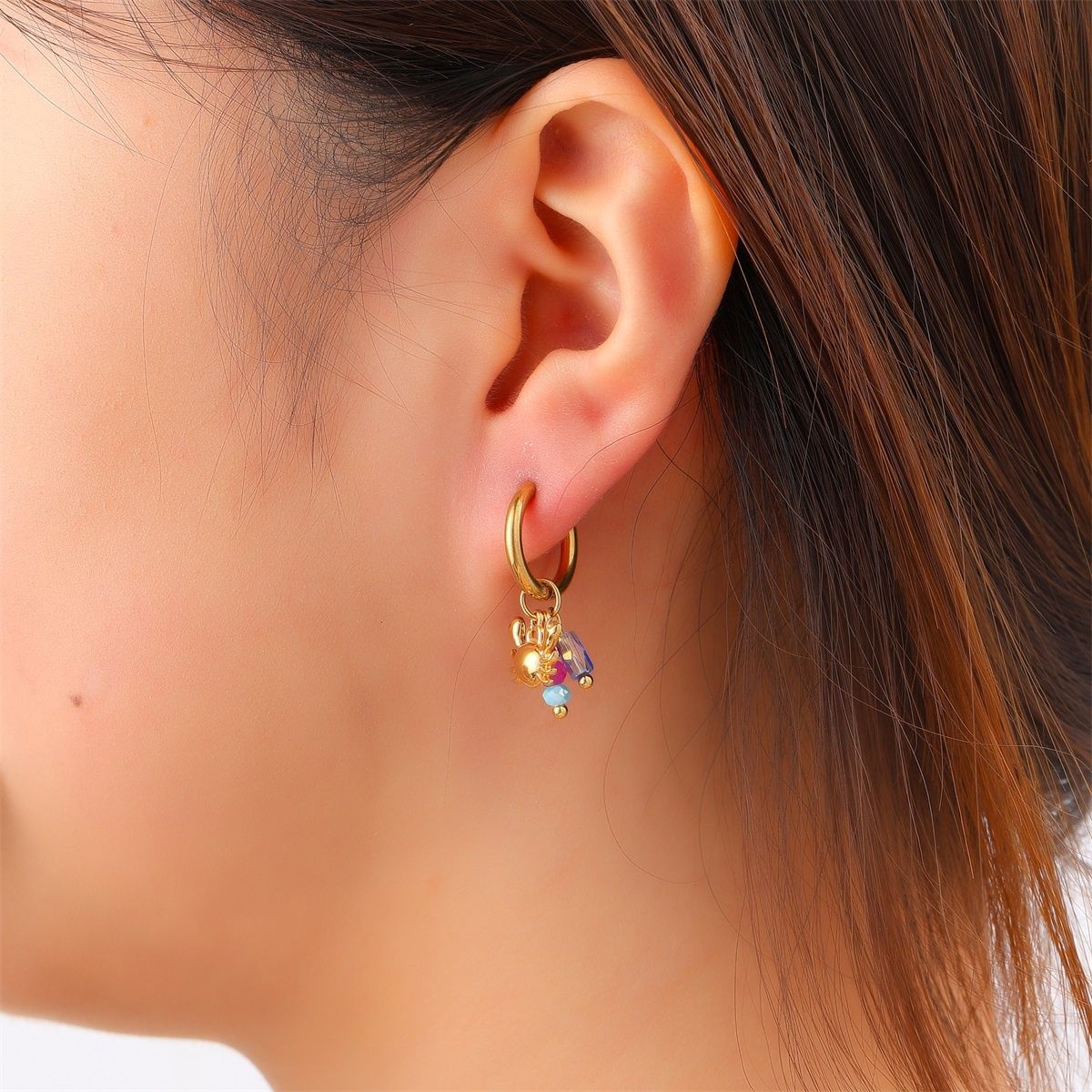 Summer Crab Hoop - Gold