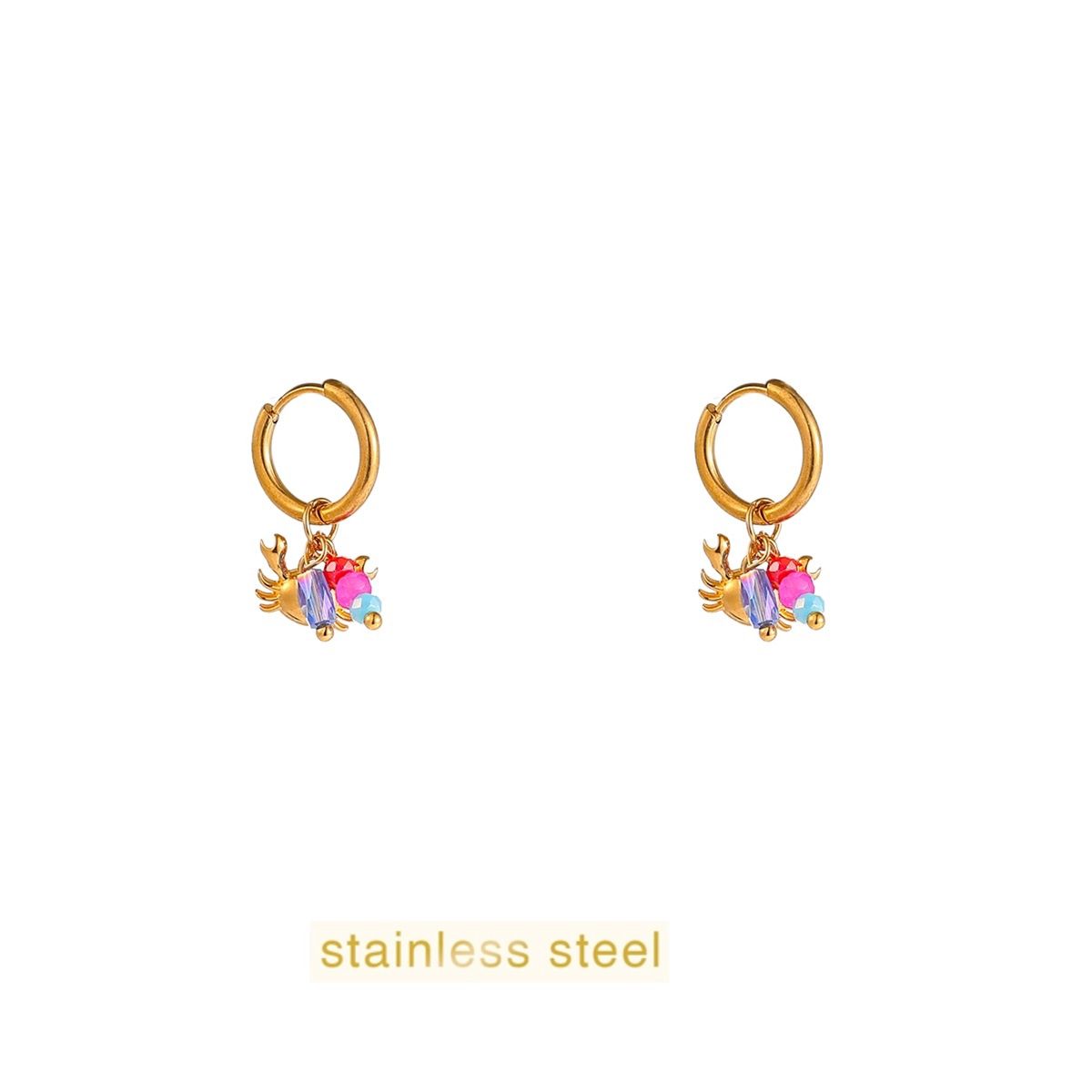 Summer Crab Hoop - Gold