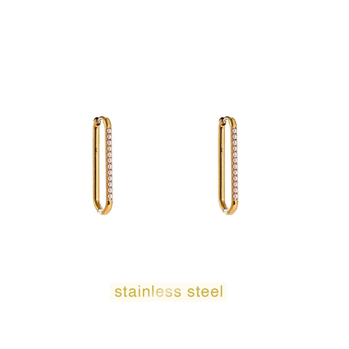 Fine Pearl Hoop - Gold