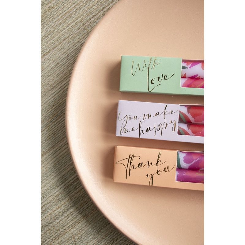 Dinner Candle Set - You Make Me Happy