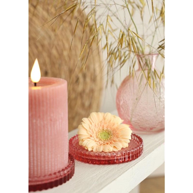 Glazen Onderzetters - Roze 4st