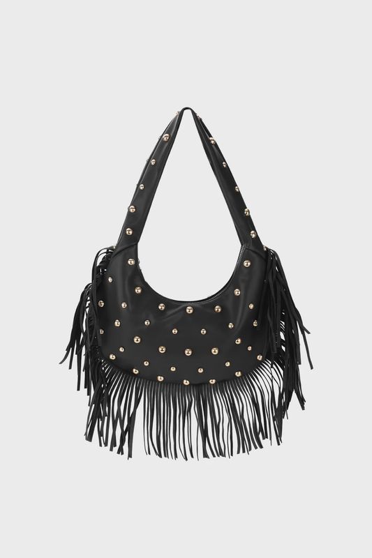 Studded Handbag - Black