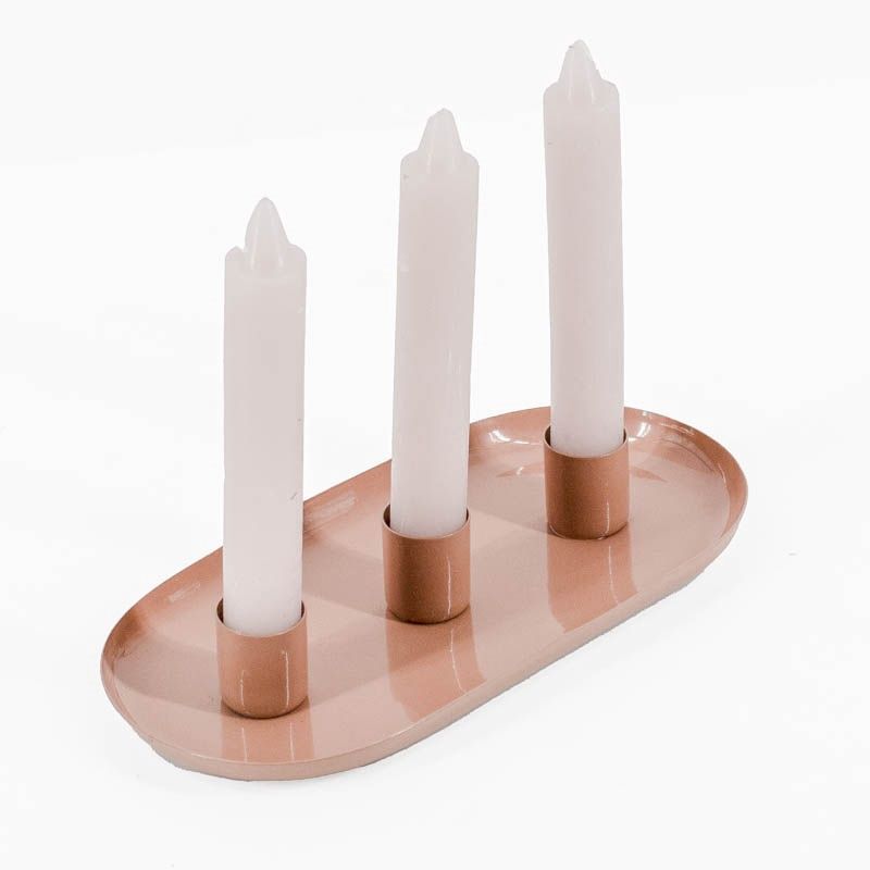 Kaarsenstandaard Ovaal - Peach