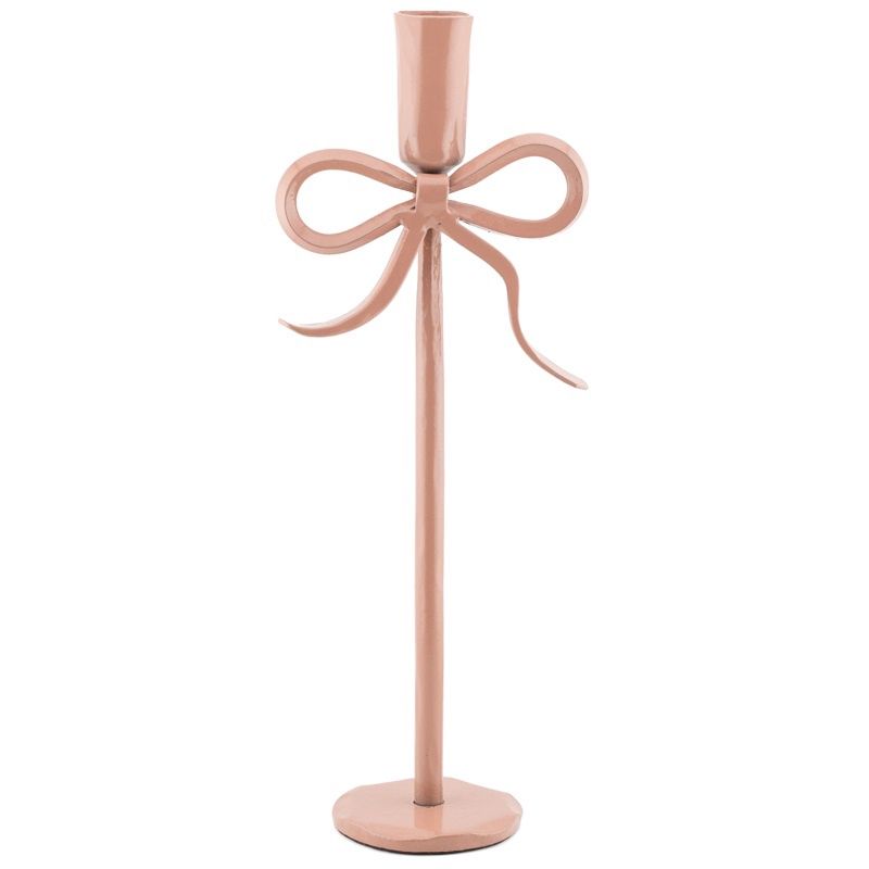 Kandelaar Bow / Strik 30cm - Roze