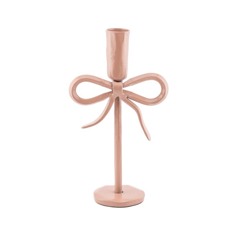 Kandelaar Bow / Strik 20cm - Roze
