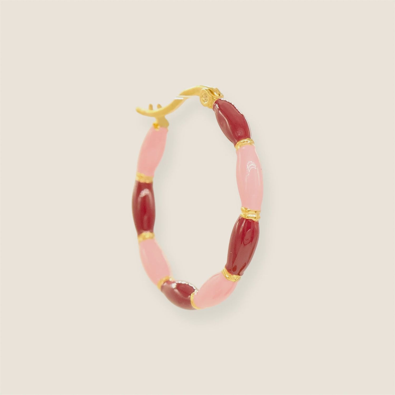 Burgundy Pink Oorbel